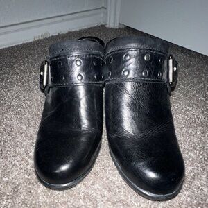 Nurture Stylish Black Leather Women's Shoes size 8.5